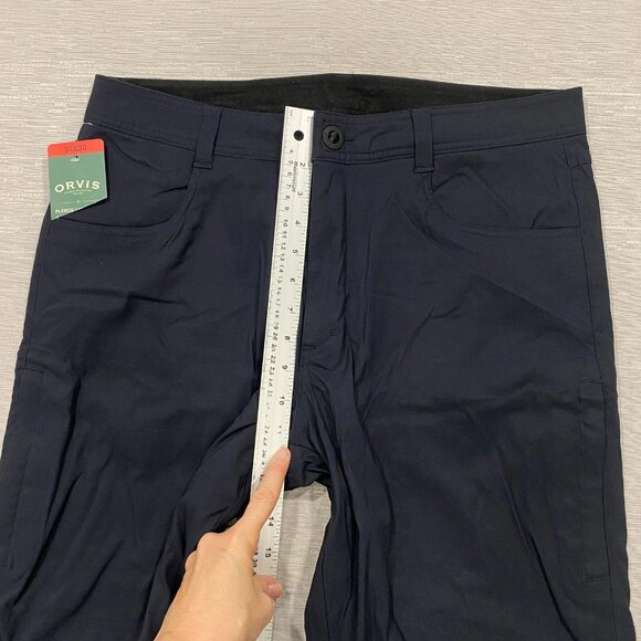 Orvis Fleece Lined Tech Pants Mens 34 x 30 Black Water Repellent Insulated - Picture 13 of 15